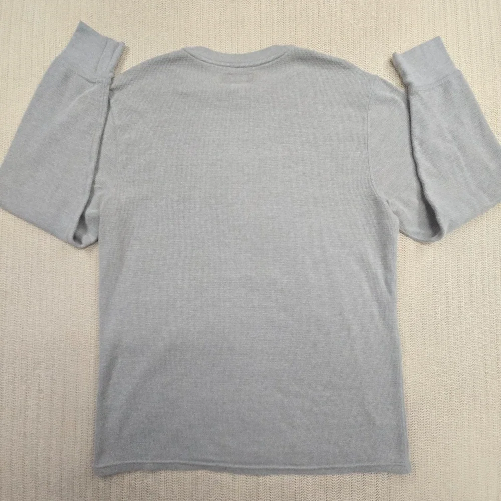 Polo Ralph Lauren Thermal Shirt Mens Large Long Sleeve Gray‎ Crewneck Pony Logo